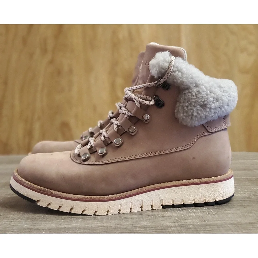Cole Haan Zerogrand Explorer Waterproof Boots‎ Women's Size 6.5 Pink